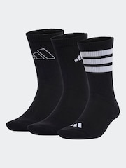 adidas Black Logo Socks 3 Pack - Image 2 of 4