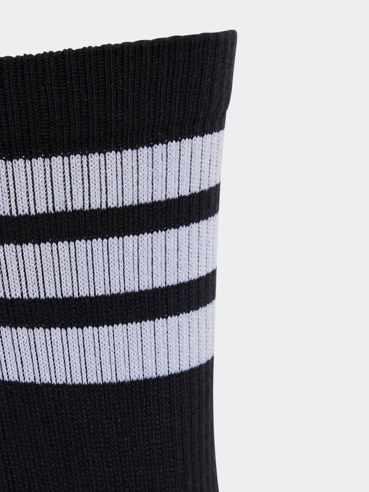 adidas Black Logo Socks 3 Pack - Image 4 of 4