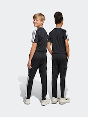 adidas Black 3 Stripe Cargo Joggers - Image 4 of 8