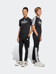 adidas Black 3 Stripe Cargo Joggers - Image 5 of 8