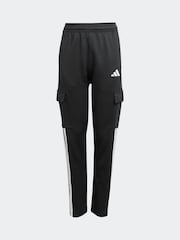 adidas Black 3 Stripe Cargo Joggers - Image 8 of 8