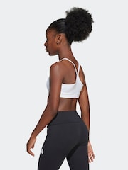 adidas White Training Essentials Medium-Support Bra Kids - Image 2 of 5