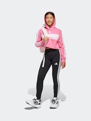 adidas Pink Essentials Tiberio 3 Stripes Leggings and Hoodie Set - Image 3 of 5