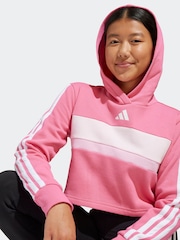 adidas Pink Essentials Tiberio 3 Stripes Leggings and Hoodie Set - Image 4 of 5