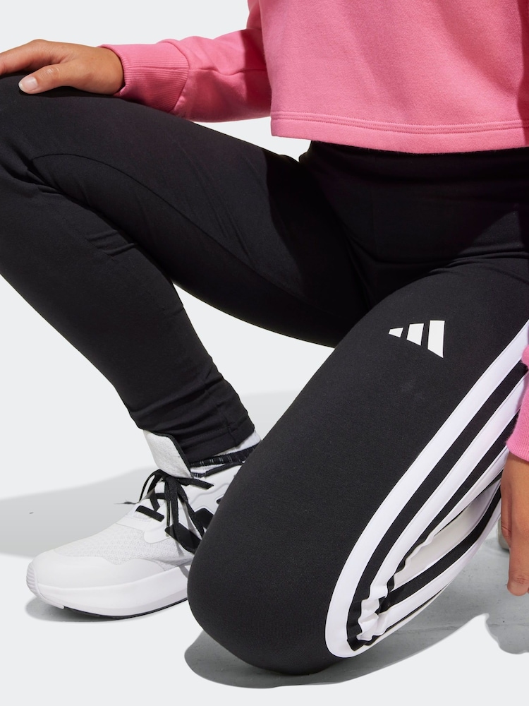 adidas Pink Essentials Tiberio 3 Stripes Leggings and Hoodie Set - Image 5 of 5