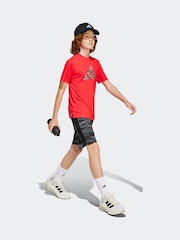 adidas Red Essentials Camo Logo Training T-Shirt - Image 1 of 6