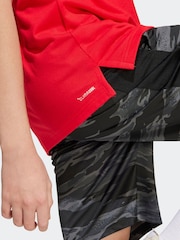 adidas Red Essentials Camo Logo Training T-Shirt - Image 4 of 6
