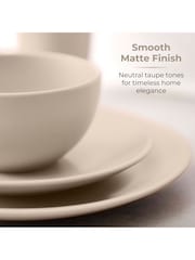 Tower 16 Piece Taupe Dinner Set - Image 3 of 8