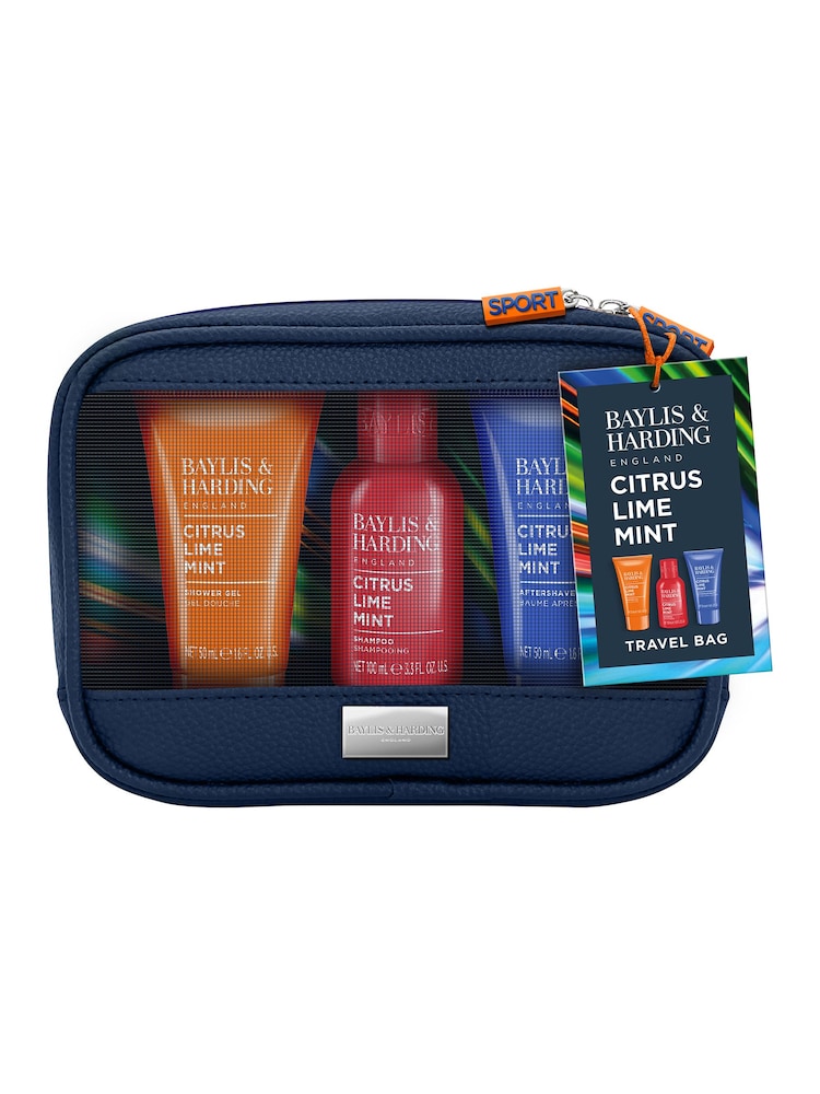 Baylis & Harding Citrus Lime & Mint Travel Bag Gift Set - Image 1 of 5 Baylis & Harding Citrus Lime & Mint Travel Bag Gift Set - Image 1 of 5
