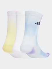 adidas White Tie Dye Crew Socks 3 Pack - Image 2 of 4