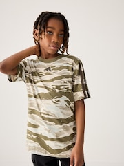 adidas Green Camo 100% Cotton T-Shirt - Image 1 of 5