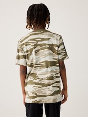 adidas Green Camo 100% Cotton T-Shirt - Image 3 of 5