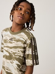 adidas Green Camo 100% Cotton T-Shirt - Image 4 of 5