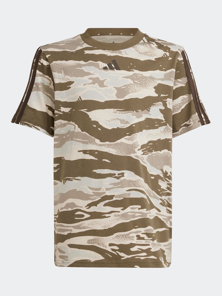adidas Green Camo 100% Cotton T-Shirt - Image 5 of 5