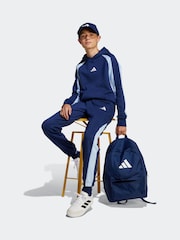 adidas Blue Colour Block Fleece Hoodie - Image 3 of 6