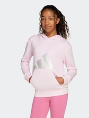 rožnata - adidas Essentials Glam Cotton kapucar; jopa/pulover s kapuco - Slika 1 iz 1