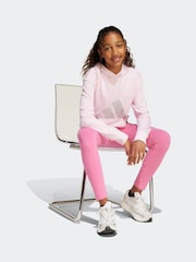 Розовый - Хлопковая толстовка adidas Essentials Glam - Изображение 3 из 6