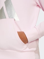 Розовый - Хлопковая толстовка adidas Essentials Glam - Изображение 4 из 6