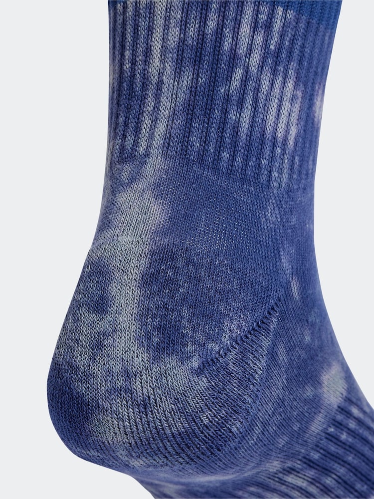 adidas Blue 3 Stripe Wash Crew Socks 3 Pack - Image 4 of 4