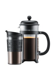 Bodum Black Java 8 Cup Coffee Maker And Travel Mug Set - Image 1 of 1