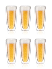 Bodum Set of 6 Pavina Picnic Double wall Shatterproof Tumblers 0.6L Set of 6 - Image 1 of 3