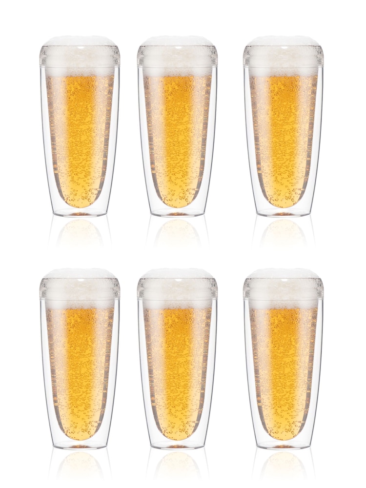 Bodum Set of 6 Pavina Picnic Double wall Shatterproof Tumblers 0.6L Set of 6 - Image 1 of 3