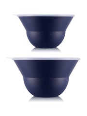 Bodum Set of 2 Blue TOPEE Stackable Bowls & Salad Servers - Image 1 of 1