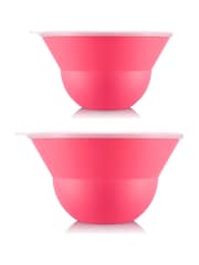 Bodum Set of 2 Pink TOPEE Stackable Bowls & Salad Servers - Image 1 of 1