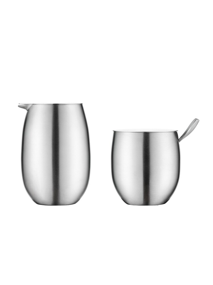 Bodum Brushed Chrome Columbia Creamer & Sugar Set - Image 1 of 1