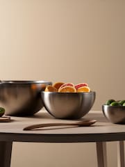 Bodum Set of 3 Chrome MIDORA Double Walled Serving Bowls - Image 2 of 3