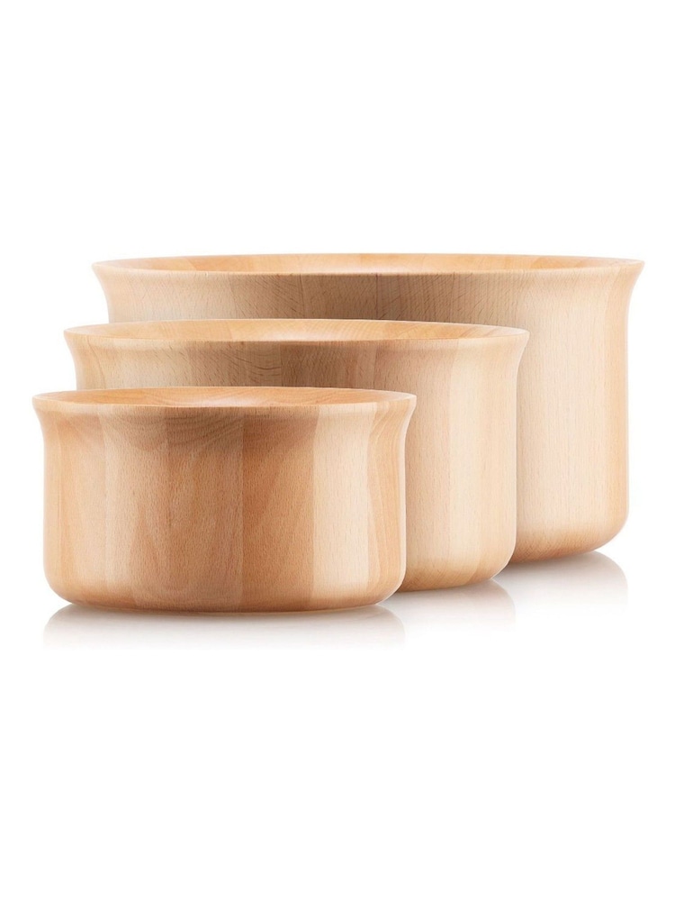 Bodum Set of 3 Natural NISSEN Wooden Stackable Bowls - Image 1 of 1