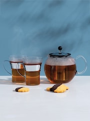 Bodum Chrome Assam Infuser Teapot & Glasses Set - Image 1 of 2