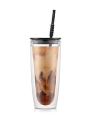 Bodum Black Double Wall Tumblers With Lid And Straw 0.95L - Image 1 of 1