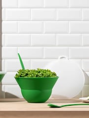 Bodum Set of 2 Green TOPEE Stackable Bowls & Salad Servers - Image 1 of 4