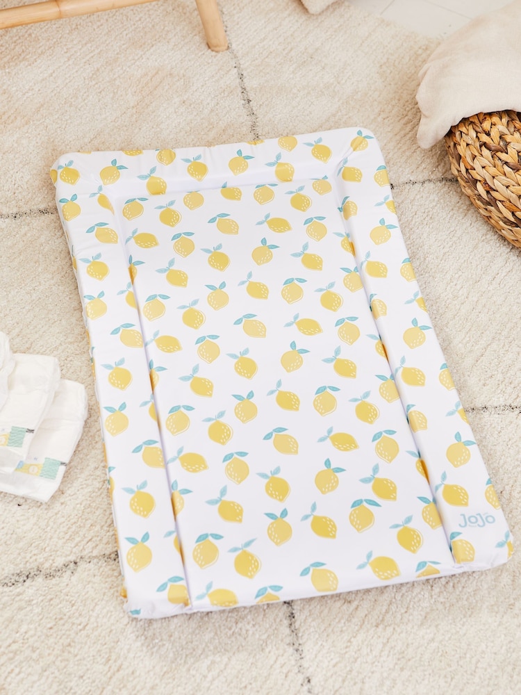 JoJo Maman Bébé White/Lemon Baby Changing Mat - Image 3 of 4