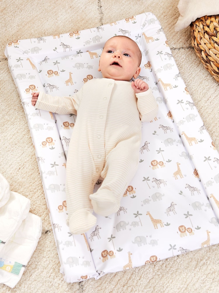 JoJo Maman Bébé Cream/White Baby Changing Mat - Image 1 of 4