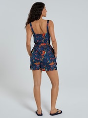Animal Orange Womens Floral Print Playsuit - Image 3 of 8
