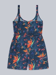 Animal Orange Womens Floral Print Playsuit - Image 6 of 8