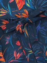 Animal Orange Womens Floral Print Playsuit - Image 8 of 8