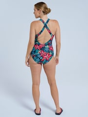 Animal Red Womens Mia Cross Back Printed Swimsuit - Image 4 of 5