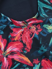 Animal Red Womens Mia Cross Back Printed Swimsuit - Image 7 of 10