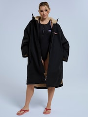 Animal Charcoal Black Womens Hazey Waterproof Beach Parka - Image 2 of 9