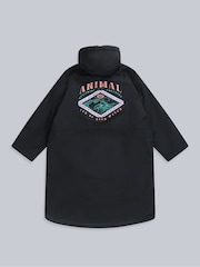 Animal Charcoal Black Womens Hazey Waterproof Beach Parka - Image 5 of 9