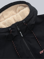 Animal Charcoal Black Womens Hazey Waterproof Beach Parka - Image 6 of 9