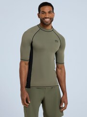 Animal Green Mens Kai Recycled Rash Vest - Image 1 of 8