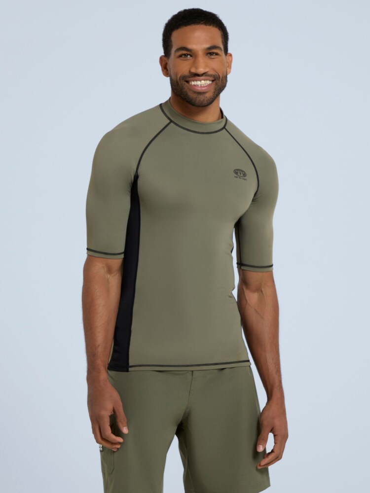Animal Green Mens Kai Recycled Rash Vest - Image 1 of 8