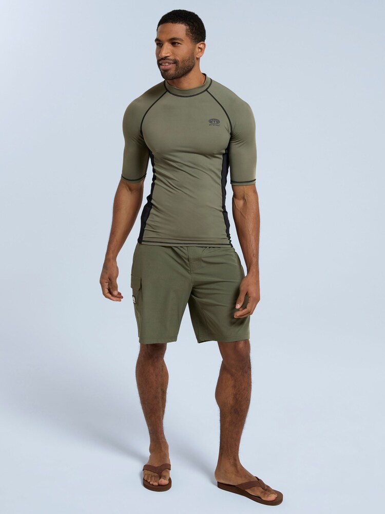 Animal Green Mens Kai Recycled Rash Vest - Image 2 of 8