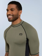 Animal Green Mens Kai Recycled Rash Vest - Image 4 of 8