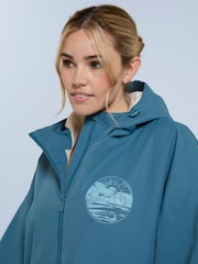 Animal Sky Blue Womens Misty Recycled Fleece Lined Waterproof Parka - Image 4 of 9