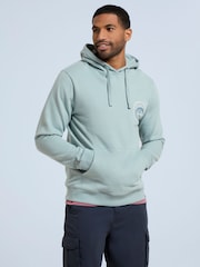 Animal Blue Mens River Graphic Print 100% Cotton Hoodie - Image 1 of 9